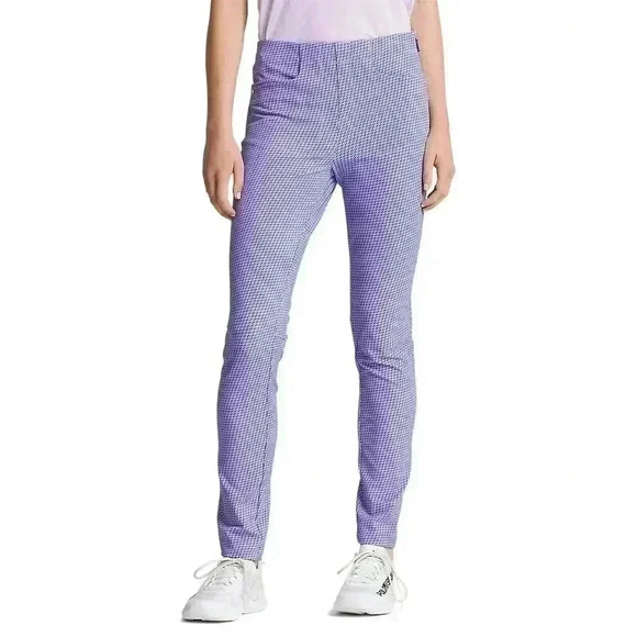 NWT RLX Ralph Lauren Women's Printed Eagle Pants - Scottsdale Blue Geo Sz 12P - Picture 1 of 13